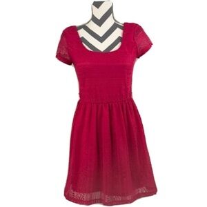 LAST CHANCE! Lily Rose Fuchsia Lace Dress - Size S